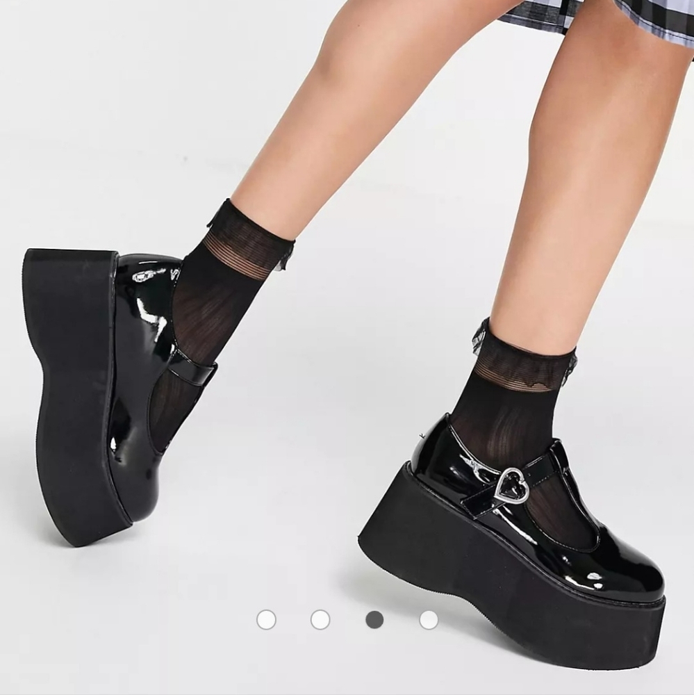 Koi Footwear Mary Jane Flatforms - Black Patent Size 5 UK / 7 US - SOLD OUT